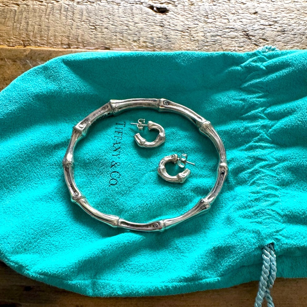 Tiffany bamboo bangle + earrings no longer made